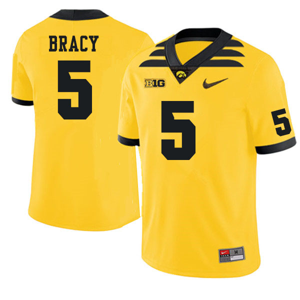 Men #5 Reggie Bracy Iowa Hawkeyes College Football Jerseys Sale-Gold